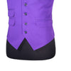 Mens Waistcoat Suit Vest 40R Purple Formal Wedding Prom Party Fully Lined Lapels