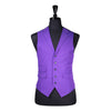 Mens Waistcoat Suit Vest 40R Purple Formal Wedding Prom Party Fully Lined Lapels