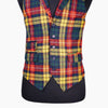 Mens Waistcoat Suit Lapel Vest 40R Multicolor Tartan Plaid Wool Formal Wedding