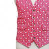 Mens Floral Vest 44R Pink White Cotton Waistcoat XL Formal Wedding Party