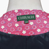Mens Floral Vest 44R Pink White Cotton Waistcoat XL Formal Wedding Party