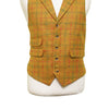 Mens Plaid Vest 44R Yellow Green Red Wool Waistcoat XL Formal Wedding Party