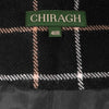Mens Waistcoat Suit Lapel Vest 40R Black Beige Plaid Check Wool Formal Wedding