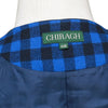 Mens Vest 44R Plaid Check Blue Black Wool Waistcoat XL Formal Wedding Party