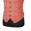 Mens Waistcoat Suit Vest 40R Pink Green Blue Plaid Wool Formal Wedding Party