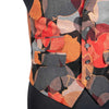 Mens Waistcoat Suit Vest 40R Gray Red Orange Abstract Formal Wedding Prom Party