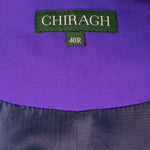 Mens Waistcoat Suit Vest 40R Purple Formal Wedding Prom Party Fully Lined Lapels