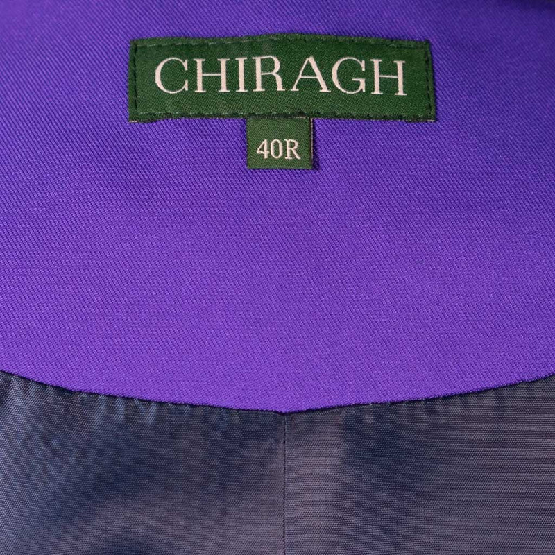 Mens Waistcoat Suit Vest 40R Purple Formal Wedding Prom Party Fully Lined Lapels