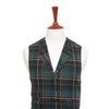 Mens Vest 44R Green Black Tartan Plaid Wool Waistcoat XL Formal Wedding Party