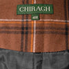 Mens Waistcoat Suit Lapel Vest 40R Brown Orange Plaid Wool Formal Wedding Party
