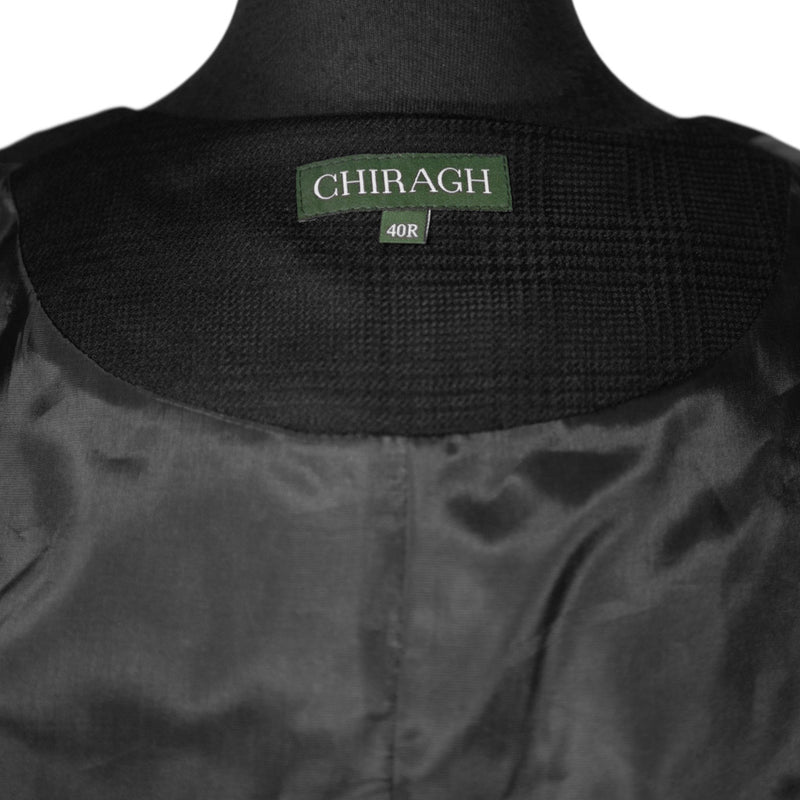 Mens Suit Vest 40R Black Plaid Wool Waistcoat Formal Dress Wedding Party Lapel
