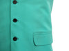Mens Vest Suit Lapel Turquoise Cotton Blend Dress Formal Wedding Waistcoat XL 46