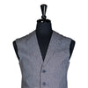 Mens Vest Blue Houndstooth Check Wool Dress Formal Wedding Suit Waistcoat Medium