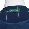 Mens Tartan Vest 44R Wool Blue Green White Plaid Waistcoat Formal Wedding Party