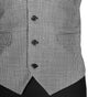 Mens Vest Gray Houndstooth Check Wool Dress Formal Wedding Suit Waistcoat Medium