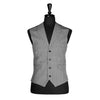 Mens Vest Gray Houndstooth Check Wool Dress Formal Wedding Suit Waistcoat Medium