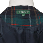 Mens Vest 44R Green Black Tartan Plaid Wool Waistcoat XL Formal Wedding Party