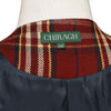 Mens Vest 44R Plaid Wool Burgundy Yellow Waistcoat Western Formal Wedding Party