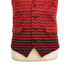 Mens Vest Suit Lapel Red Black Geometric Wool Formal Wedding Waistcoat XL 46