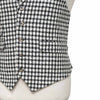 Mens Vest 44R Black White Check Wool Waistcoat Casual Formal Wedding Party Groom