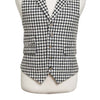 Mens Vest 44R Black White Check Wool Waistcoat Casual Formal Wedding Party Groom
