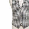 Mens Vest 44R Black White Check Wool Waistcoat Casual Formal Wedding Party Groom