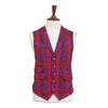 Mens Plaid Vest 44R Purple Red Wool Waistcoat XL Casual Formal Wedding Party Groom