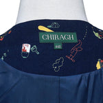 Mens Vest 44R Blue Corduroy Novelty Graphic Print Waistcoat XL Casual Formal Preppy