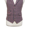 Mens Plaid Vest 44R Pink Brown Wool Waistcoat XL Casual Formal Wedding Party Groom