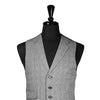 Mens Waistcoat Suit Lapel Vest 40R Gray Plaid Wool Formal Wedding Prom Party