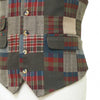Mens Vest 44R Patchwork Wool Plaid Waistcoat Western Casual Preppy Wedding Party