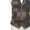 Mens Vest 44R Patchwork Wool Plaid Waistcoat Western Casual Preppy Wedding Party