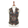 Mens Vest 44R Patchwork Wool Plaid Waistcoat Western Casual Preppy Wedding Party