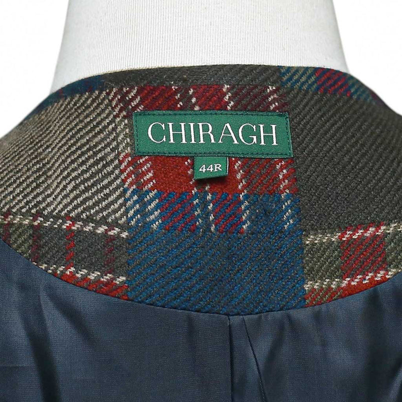 Mens Vest 44R Patchwork Wool Plaid Waistcoat Western Casual Preppy Wedding Party
