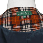 Mens Vest 44R Plaid Wool Orange Beige Waistcoat XL Western Casual Preppy Wedding