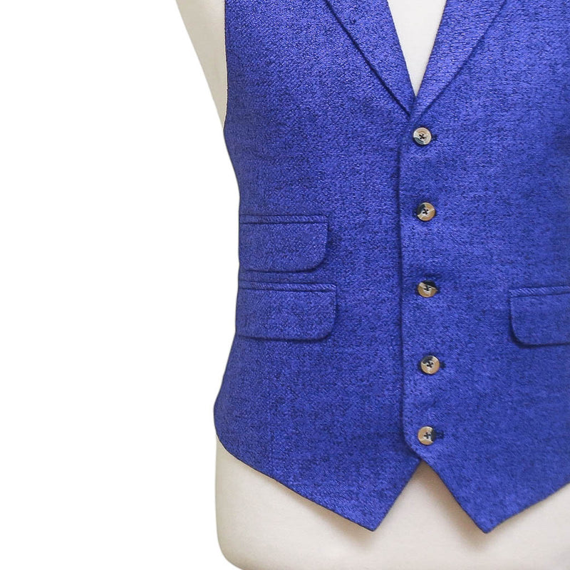 Mens Vest 44R Purple Wool Lapel Waistcoat XL Formal Wedding Groom Prom Party