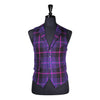 Mens Waistcoat Suit Vest 40R Purple Pink Blue Plaid Wool Formal Wedding Party