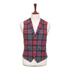 Mens Plaid Vest 44R Gray Pink Purple Lambswool Waistcoat XL Formal Wedding Party