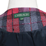 Mens Plaid Vest 44R Gray Pink Purple Lambswool Waistcoat XL Formal Wedding Party