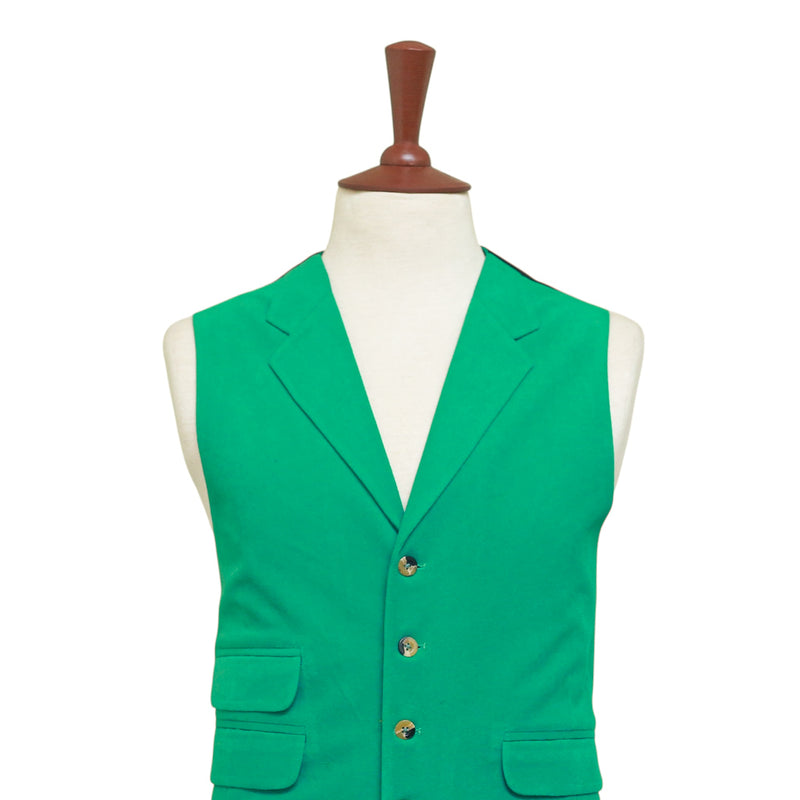 Mens Green Velvet Waistcoat 44R XL Formal Tuxedo Vest Wedding Prom Party Groom