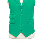 Mens Green Velvet Waistcoat 44R XL Formal Tuxedo Vest Wedding Prom Party Groom