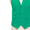 Mens Green Velvet Waistcoat 44R XL Formal Tuxedo Vest Wedding Prom Party Groom