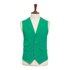 Mens Green Velvet Waistcoat 44R XL Formal Tuxedo Vest Wedding Prom Party Groom