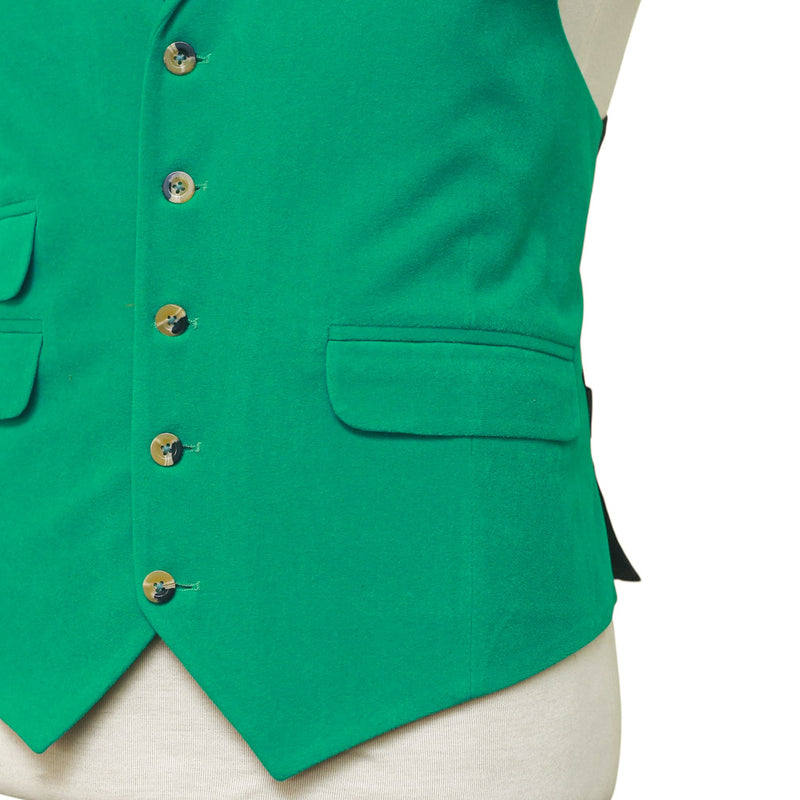 Mens Green Velvet Waistcoat 44R XL Formal Tuxedo Vest Wedding Prom Party Groom