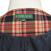 Mens Orange Black Plaid Waistcoat 44R XL Formal Tuxedo Vest Wedding Party Groom