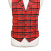 Mens Red Plaid Waistcoat 44R XL Formal Tuxedo Vest Wedding Prom Party Groom