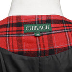 Mens Red Plaid Waistcoat 44R XL Formal Tuxedo Vest Wedding Prom Party Groom