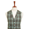 Mens Vest 44R Plaid Wool Green Brown Waistcoat XL Western Casual Preppy Wedding