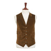 Mens Vest 44R Brown Beige Corduroy Waistcoat XL Western Casual Preppy Wedding