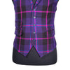 Mens Waistcoat Suit Vest 40R Purple Pink Blue Plaid Wool Formal Wedding Party